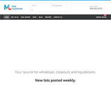 Tablet Screenshot of miamicloseout.com